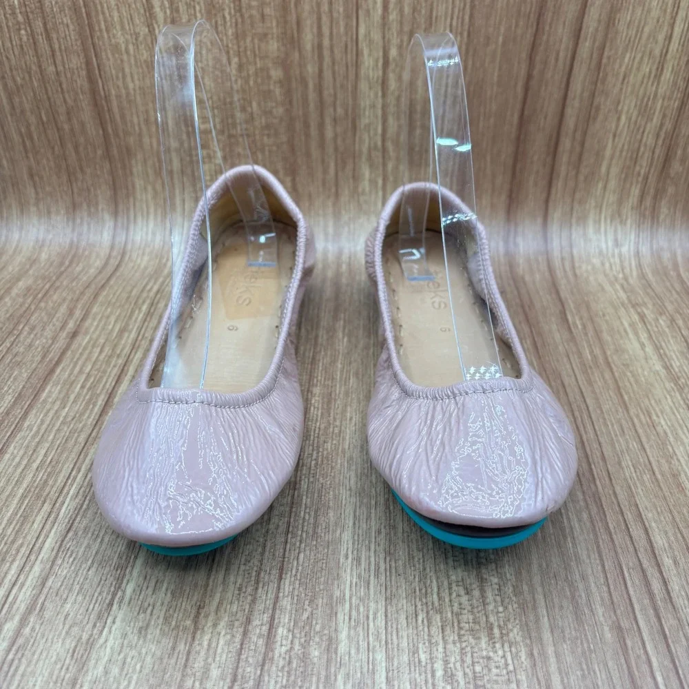 Tieks Ballet Flats Women Blush Pink Patent Size 6 Leather Foldable Gavrieli